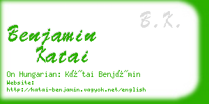 benjamin katai business card